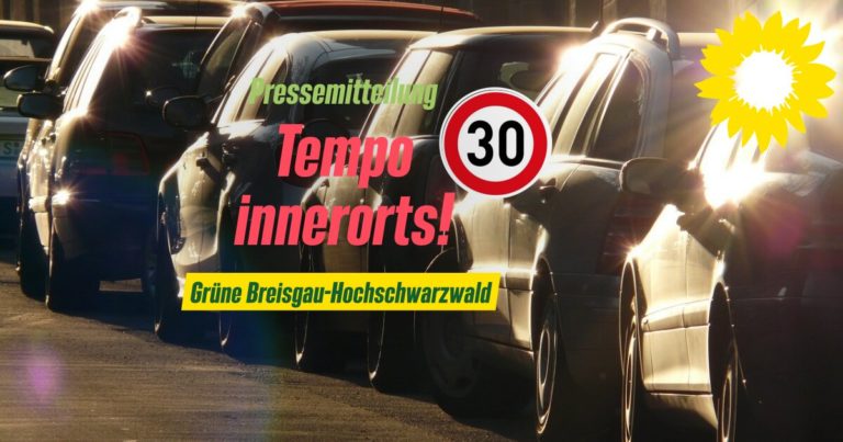 PM: Wir fordern Tempo 30 auf innerörtlichen Straßen in Landkreis Breisgau-Hochschwarzwald