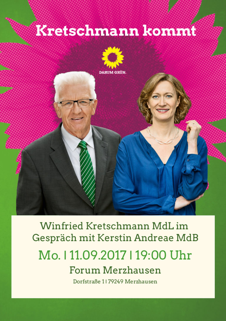 Kretschmann kommt ins Forum Merzhausen!