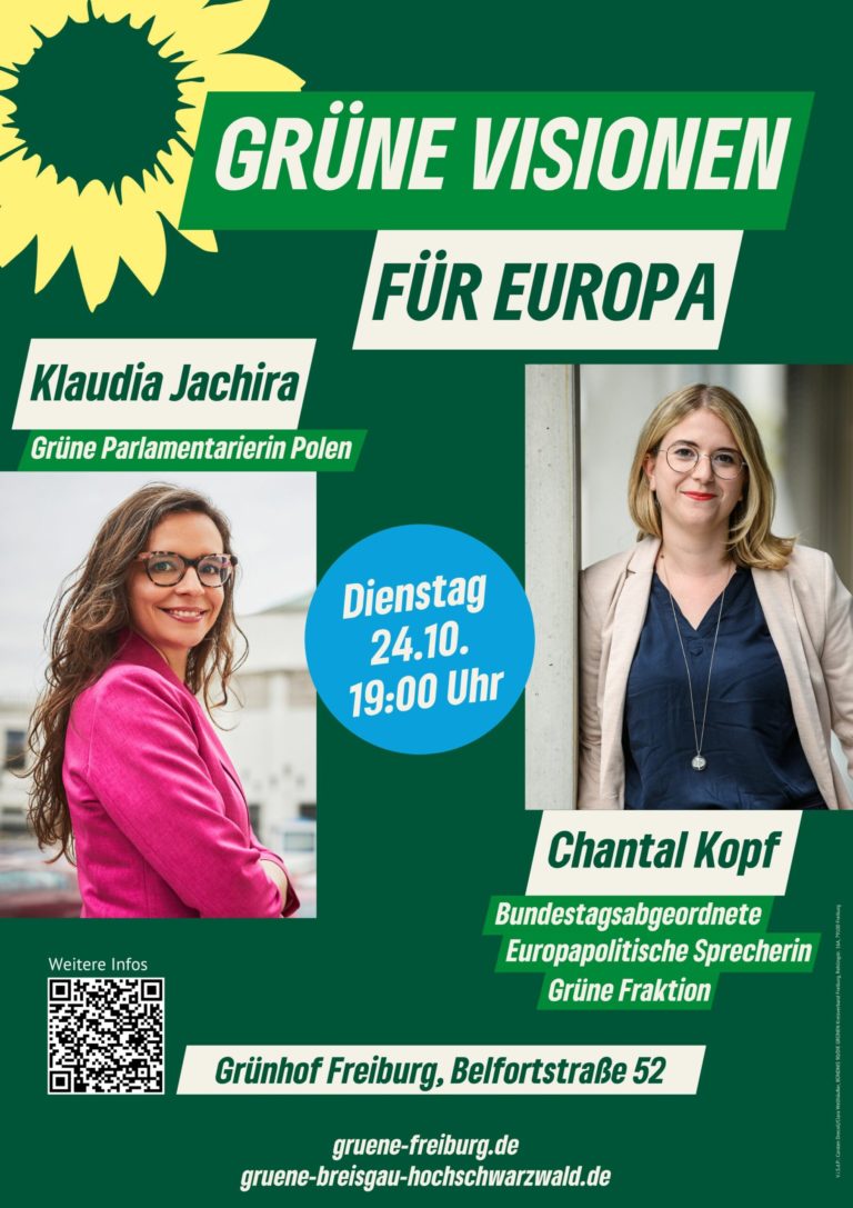 GRÜNE Visionen für Europa: Die polnische Abgeordnete Klaudia Jachira im Gespräch mit Chantal Kopf MdB