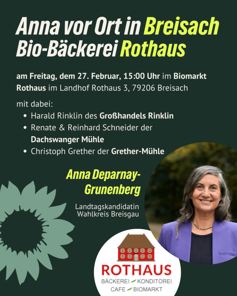 Anna vor Ort im Bio-Markt & -Bäckerei Rothaus in Breisach