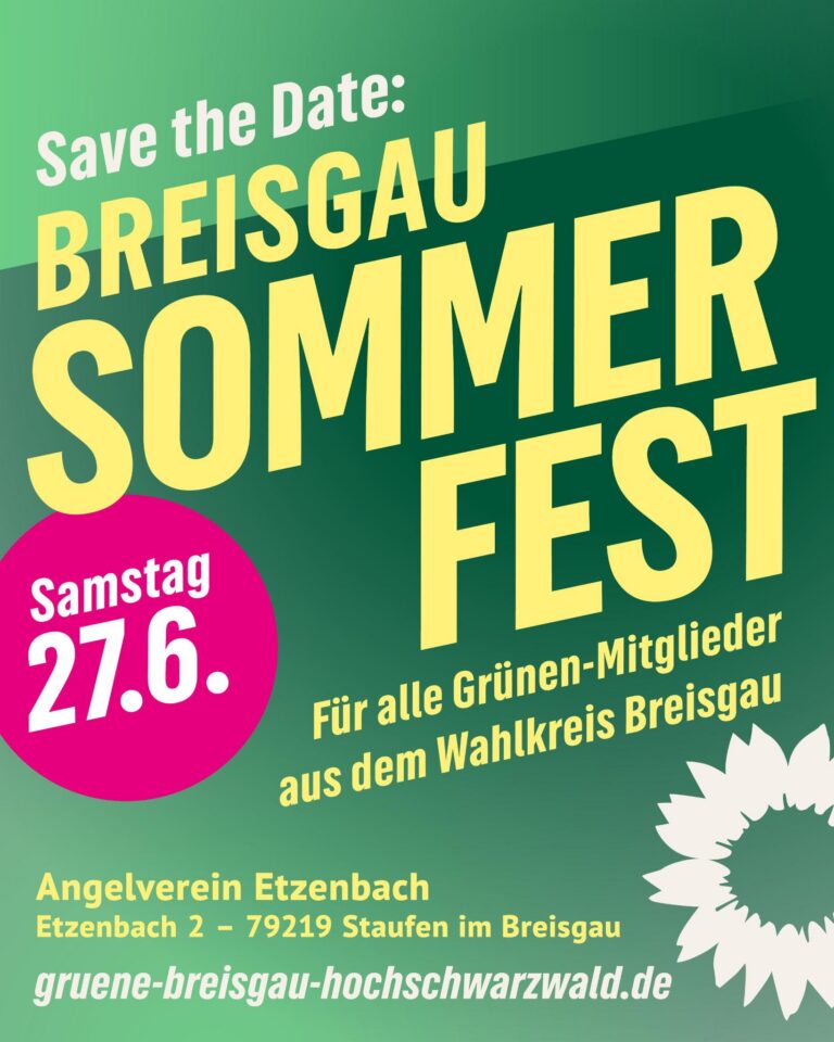 Save-The-Date: Sommerfest im Wahlkreis Breisgau