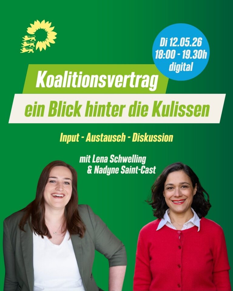 Koalitionsvertrag – ein Blick hinter die Kulissen mit Lena Schwelling und Nadyne Saint-Cast MdL